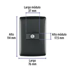 Placa armada con conexión para TV, negro, línea Italiana 3