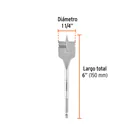 Broca plana de manita 1-1/4' para madera, TRUPER 3