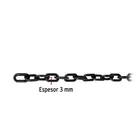Metro de cadena de 3 mm de plástico negra, carrete de 50 m 3