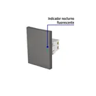 Interruptor sencillo acero inox de 3 módulos, línea Lisboa 2