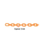 Metro de cadena de 3 mm de plástico naranja, carrete de 50 m 3