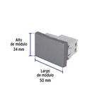 Interruptor 3 vías acero inox de 1.5 módulos, línea Lisboa 3