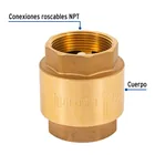 Válvula de retención de latón 1-1/2', FOSET 2