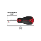 Desarmador plano 1/4' x 1-1/2'mango Comfort Grip, PRETUL 2