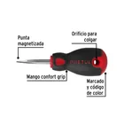 Desarmador plano 1/4' x 1-1/2'mango Comfort Grip, PRETUL 4
