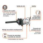 Llave (pistola) de impacto neumática 1', industrial, TRUPER 7