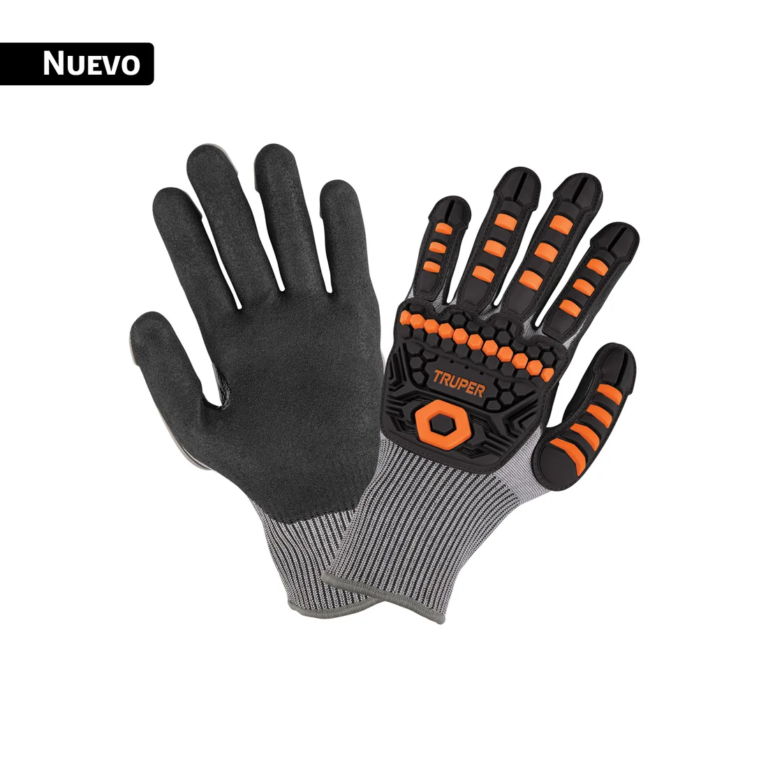 Guantes con protección anti-impacto TPR y nitrilo, G, TRUPER