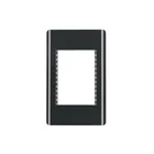 Placa negra de 1 ventana 3 módulos, línea Lisboa, VOLTECK 1