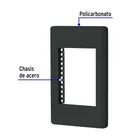 Placa negra de 1 ventana 3 módulos, línea Lisboa, VOLTECK 2