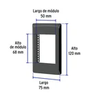 Placa negra de 1 ventana 3 módulos, línea Lisboa, VOLTECK 3