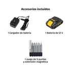 Taladro/destornillador 3/8', 12V, 1 batería 2Ah, PRETUL 3
