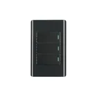 Placa armada negra 3 interruptores 1 módulo, Lisboa, VOLTECK 1