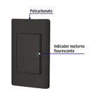Placa armada negra 1 interruptor 3 módulos, Lisboa, VOLTECK 2