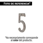 Número 5 de latón sólido 4', níquel satín, HERMEX 1