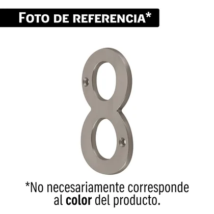 Número 8 de latón sólido 4', níquel satín, HERMEX