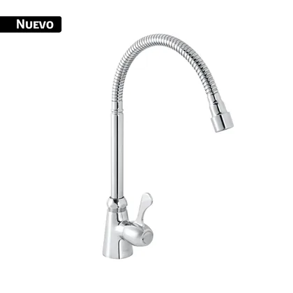 Llave individual fregadero, cuello flexible, palanca, AQUA