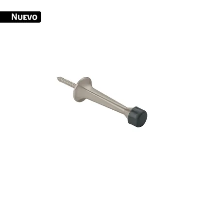 Tope recto para puerta, acabado níquel satín, HERMEX