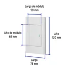 Placa armada blanca 1 interruptor 3 módulos, Lisboa, VOLTECK 3
