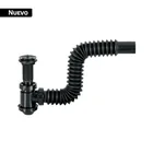 Céspol de bote de ABS con contra, cromado, para lavabo, FOSE 1