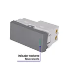 Interruptor de 3 vías acero inox de 1 módulo, línea Lisboa 2