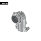 Conector curvo 3/8' para tubo flexible metálico, VOLTECK 1