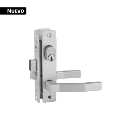 Cerradura para perfil de aluminio, llave-llave, natural