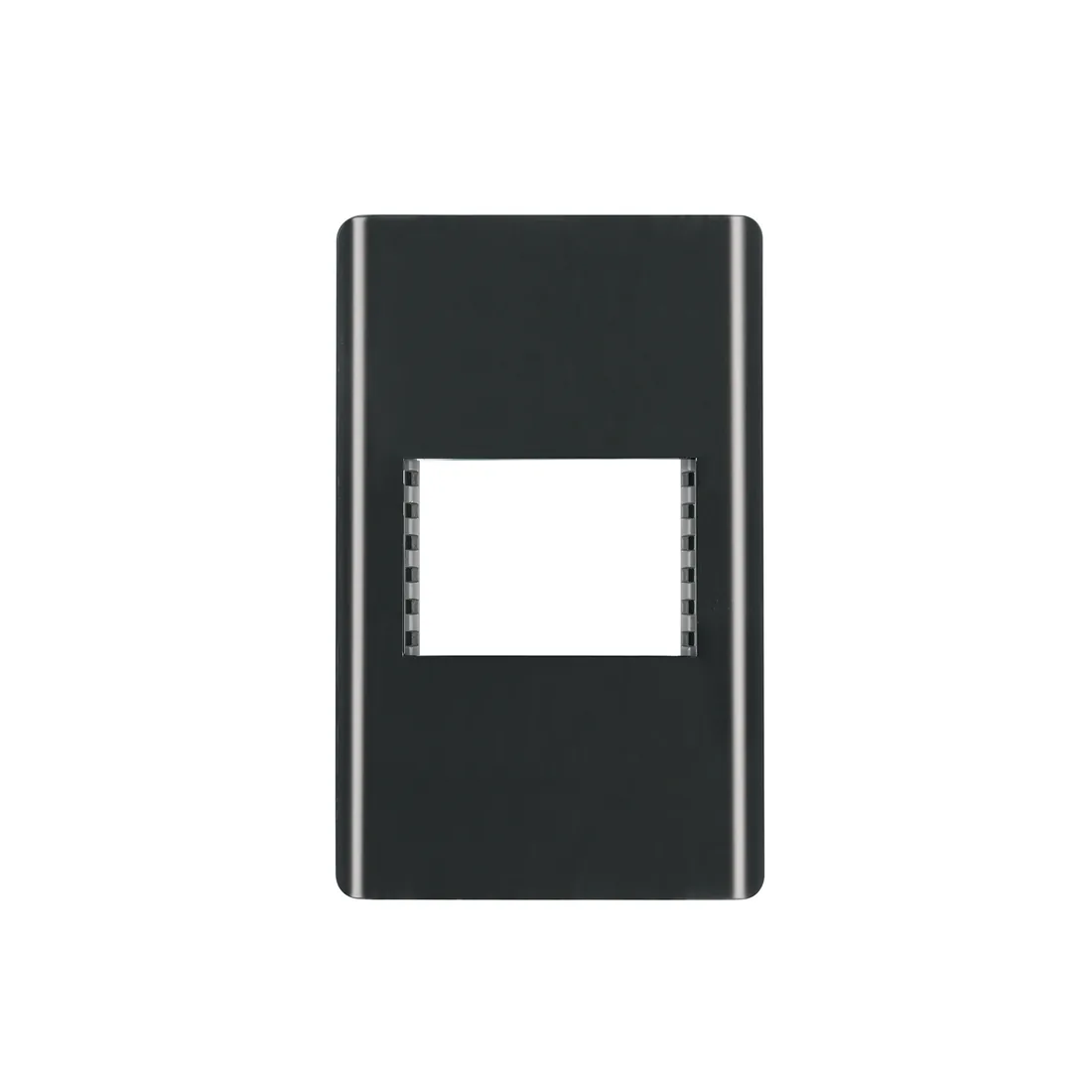 Placa negra de 1 ventana 1.5 módulos, línea Lisboa, VOLTECK