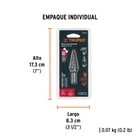 Broca escalonada óxido negro 9 escalones 1/4' a 3/4', TRUPER 5