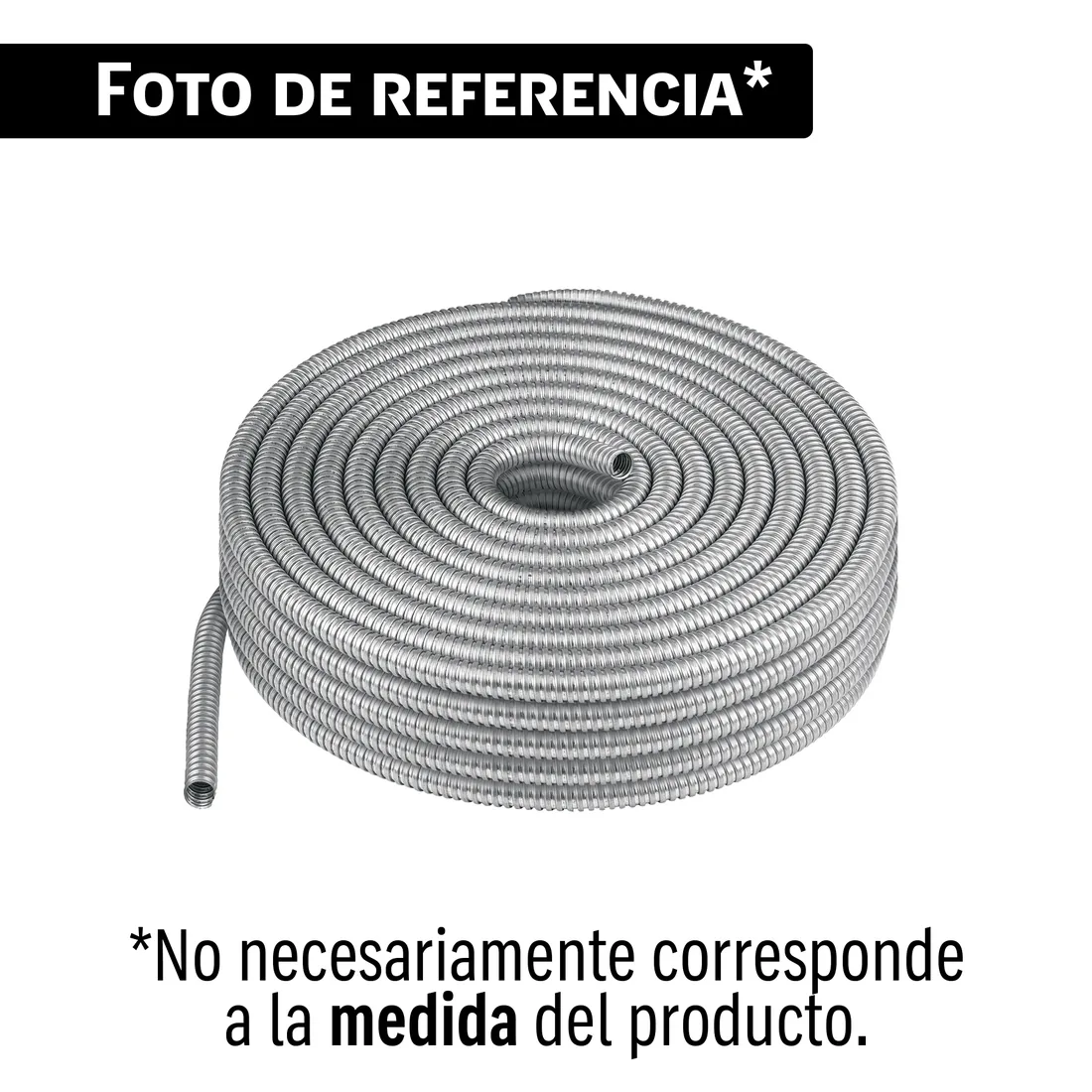 Rollo de 50 m de tubo flexible metálico de 3/8', VOLTECK