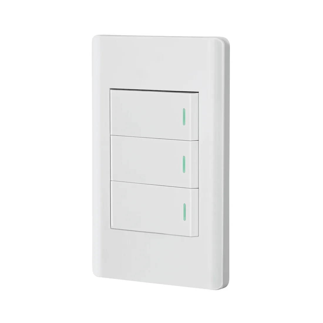 Placa armada blanca 2 interruptores 1 de 3 vías 1 mód,Lisboa