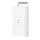 Placa armada blanca 1 toma para teléfono 1.5 mód, Lisboa 2