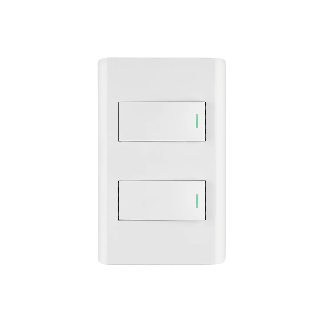Placa armada blanca 1 interruptor y 1 de 3 vías 1 mód,Lisboa