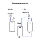 Placa armada blanca 1 interruptor y 1 de 3vías 1.5mód,Lisboa 4