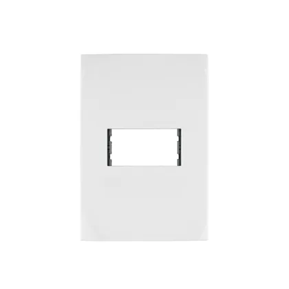 Placa 1 módulo de ABS, línea Oslo, color blanco, VOLTECK