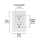 Contacto dúplex falla a tierra GFCI (ICFT), Oslo, VOLTECK 2
