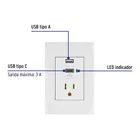 Contacto 2polos + tierra con 2 puertos USB, Oslo, blanco 4