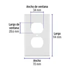 Placa de ABS dúplex, Standard, blanco VOLTECK 2
