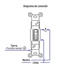 Interruptor vertical de palanca, Standard, marfil, VOLTECK 4