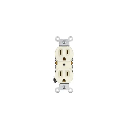 Contacto dúplex, 2 polos 3 hilos, Standard, marfil, VOLTECK