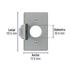 Placa contacto redondo, policarbonato,p/intemperie, Standard 2
