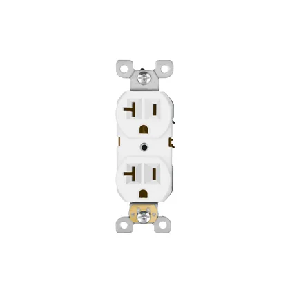 Contacto dúplex, 2 polos 3 hilos, 20 A, Standard, blanco