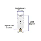 Contacto dúplex, cara de chino, Standard, blanco, VOLTECK 2