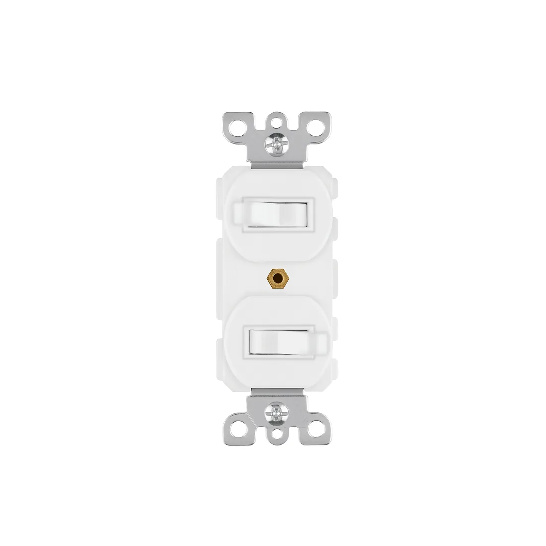 Interruptor dúplex de palanca, Standard, blanco, VOLTECK