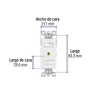 Interruptor dúplex de palanca, Standard, blanco, VOLTECK 2