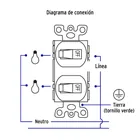 Interruptor dúplex de palanca, Standard, blanco, VOLTECK 4