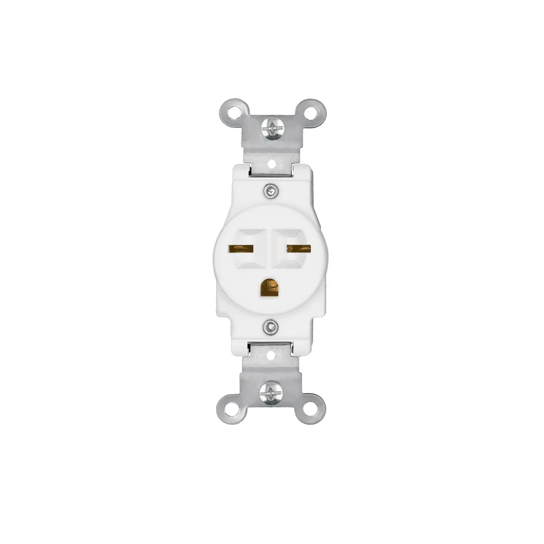 Contacto sencillo, cara de chino, Standard, blanco, VOLTECK