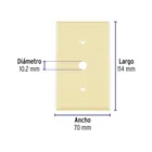Placa de ABS para atenuador, Standard, marfil, VOLTECK 2