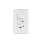 Placa armada 2 contactos e interruptor sencillo, BASIC 1