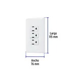 Placa armada con 3 contactos, VOLTECK BASIC 3