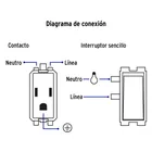 Placa armada interruptor y contacto, marfil, VOLTECK 4